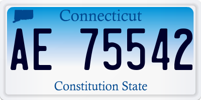 CT license plate AE75542
