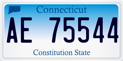 CT license plate AE75544