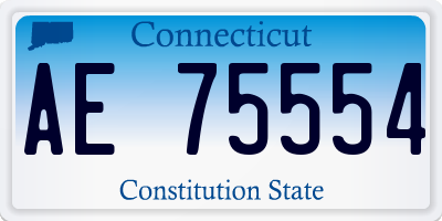 CT license plate AE75554