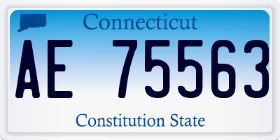 CT license plate AE75563