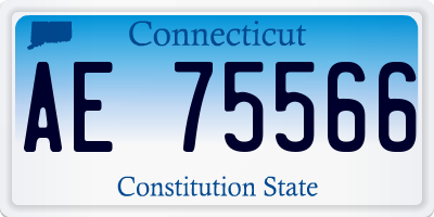 CT license plate AE75566