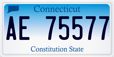 CT license plate AE75577
