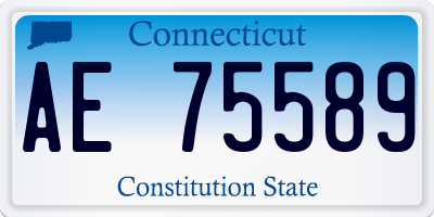 CT license plate AE75589