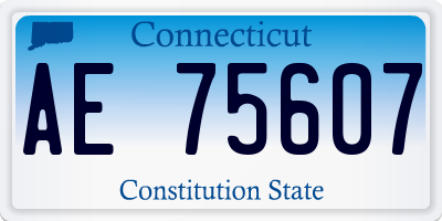 CT license plate AE75607