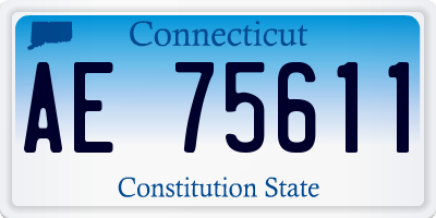 CT license plate AE75611