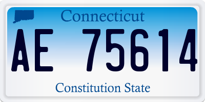CT license plate AE75614