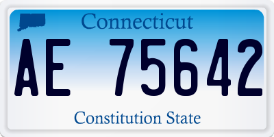 CT license plate AE75642