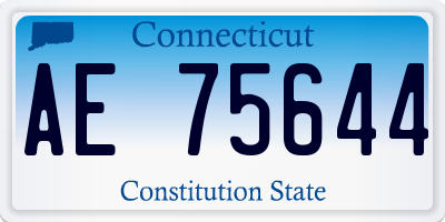 CT license plate AE75644