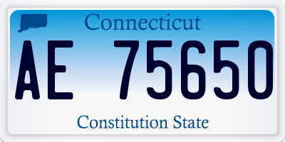 CT license plate AE75650