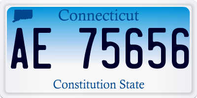 CT license plate AE75656