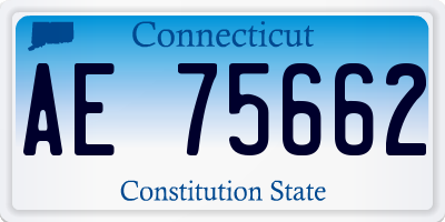 CT license plate AE75662