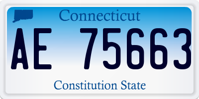 CT license plate AE75663