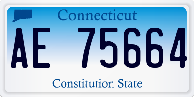 CT license plate AE75664