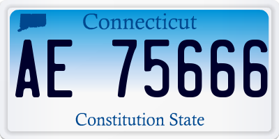 CT license plate AE75666