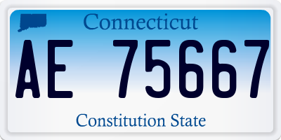 CT license plate AE75667