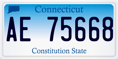 CT license plate AE75668