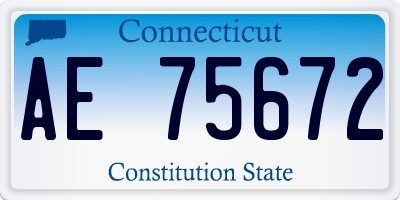 CT license plate AE75672