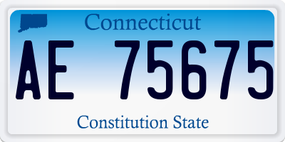 CT license plate AE75675