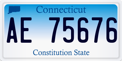 CT license plate AE75676