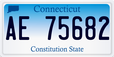 CT license plate AE75682