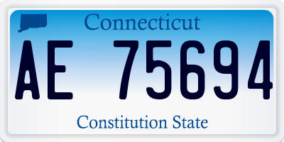 CT license plate AE75694