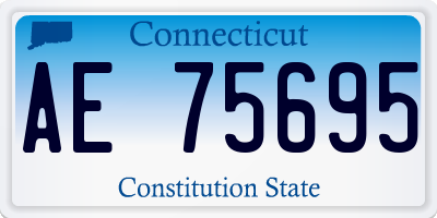 CT license plate AE75695