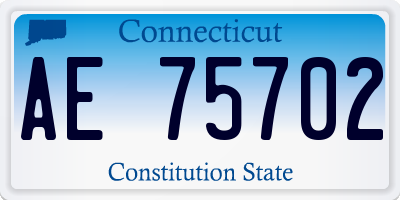 CT license plate AE75702