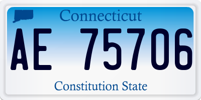CT license plate AE75706