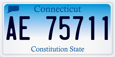 CT license plate AE75711