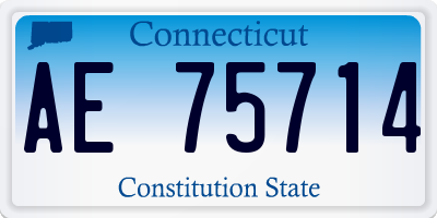 CT license plate AE75714
