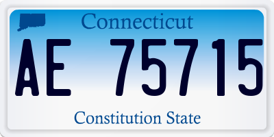 CT license plate AE75715