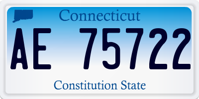 CT license plate AE75722
