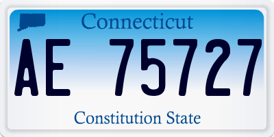 CT license plate AE75727