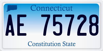 CT license plate AE75728