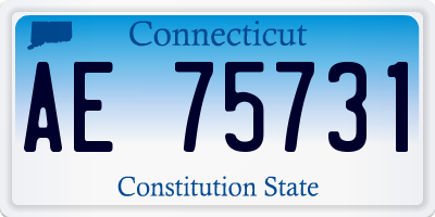 CT license plate AE75731