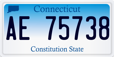 CT license plate AE75738