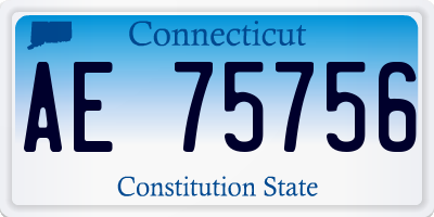 CT license plate AE75756