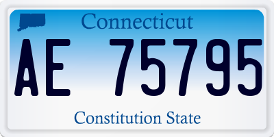 CT license plate AE75795
