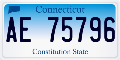 CT license plate AE75796