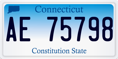 CT license plate AE75798