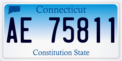 CT license plate AE75811