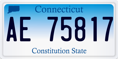 CT license plate AE75817