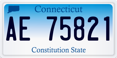 CT license plate AE75821