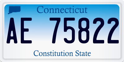 CT license plate AE75822