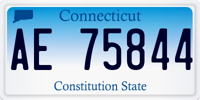 CT license plate AE75844
