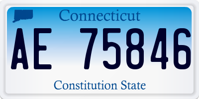 CT license plate AE75846