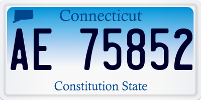 CT license plate AE75852