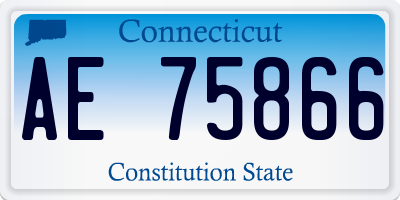 CT license plate AE75866