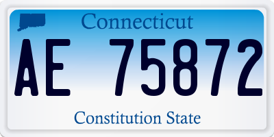 CT license plate AE75872