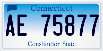 CT license plate AE75877